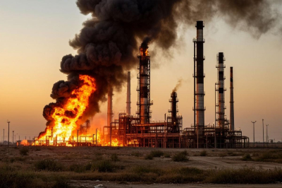 Третья атака на Хайфу: иранская ракета подожгла танкер на крупнейшем НПЗ Израиля