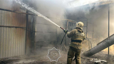 Теннисный клуб горел в Алматинской области