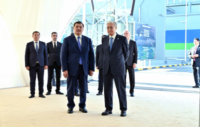 Глава государства посетил новую ТЭЦ